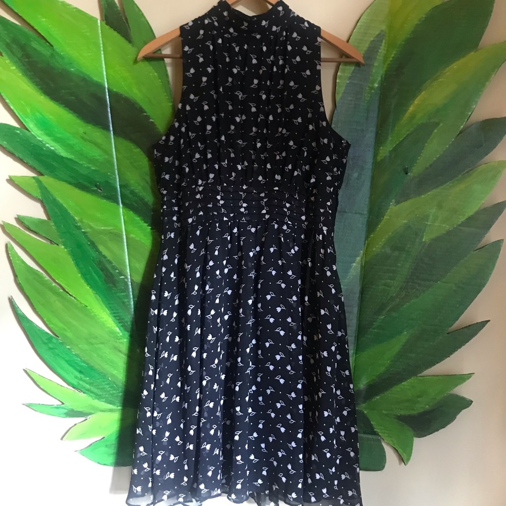 Modcloth sundress in black tulip print